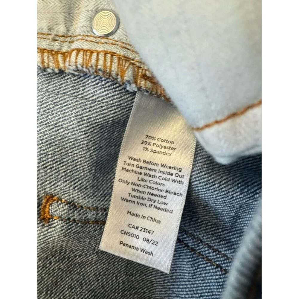 Talbots Slim Ankle Blue Jeans Size 14 Mid Rise Panama Wash‎ Stretch